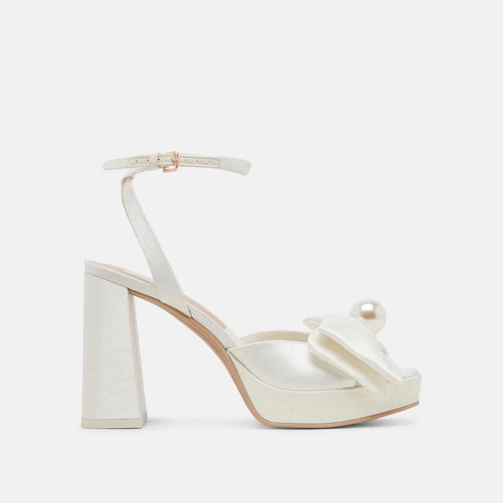 Dolce Vita Patton Platform Heels with Pearl Accent